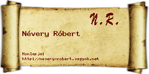 Névery Róbert névjegykártya