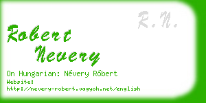 robert nevery business card
